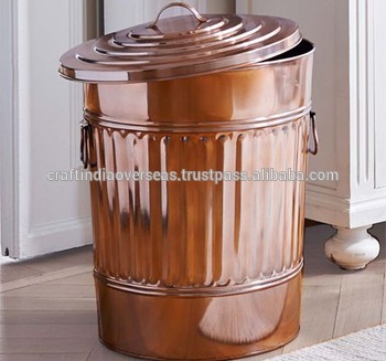 Vintage Large Copper Dustbin - Buy Dustbin,Copper,Waste