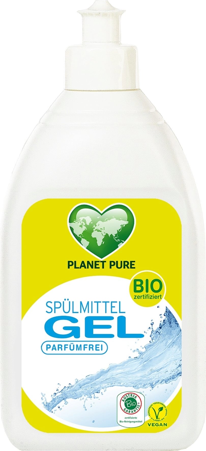 PLANET PURE Detersivo per Piatti Bio in Gel senza Profumo, 500 ml
